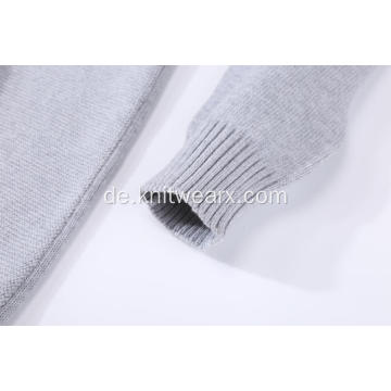 Herren Gestrickter Henley-Pullover mit geknöpftem Kragen und strukturierter Vorderseite